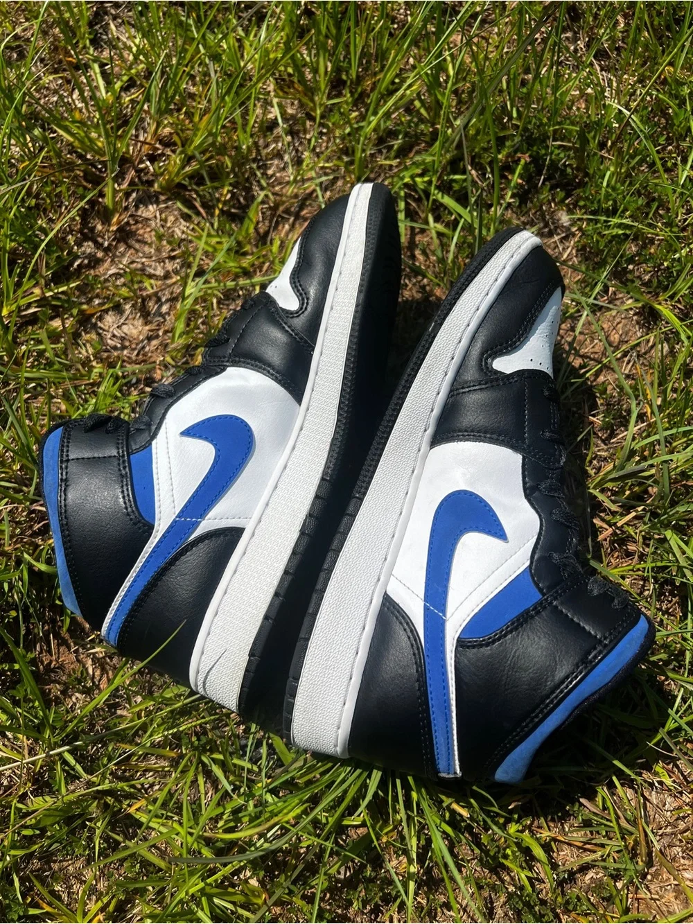 CLEAN Air Jordan size 6.5 Mens 1 Mid Retro Racer Blue shoes